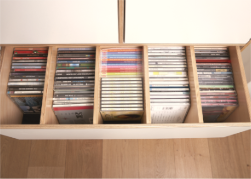 Schubladen System für Musik CD's