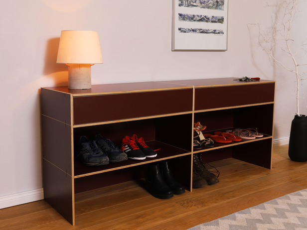 In diesem Schuhregal haben es Ihre Schuhe "commode"